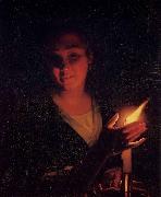 Godfried Schalcken Young Girl with a Candle Germany oil painting artist